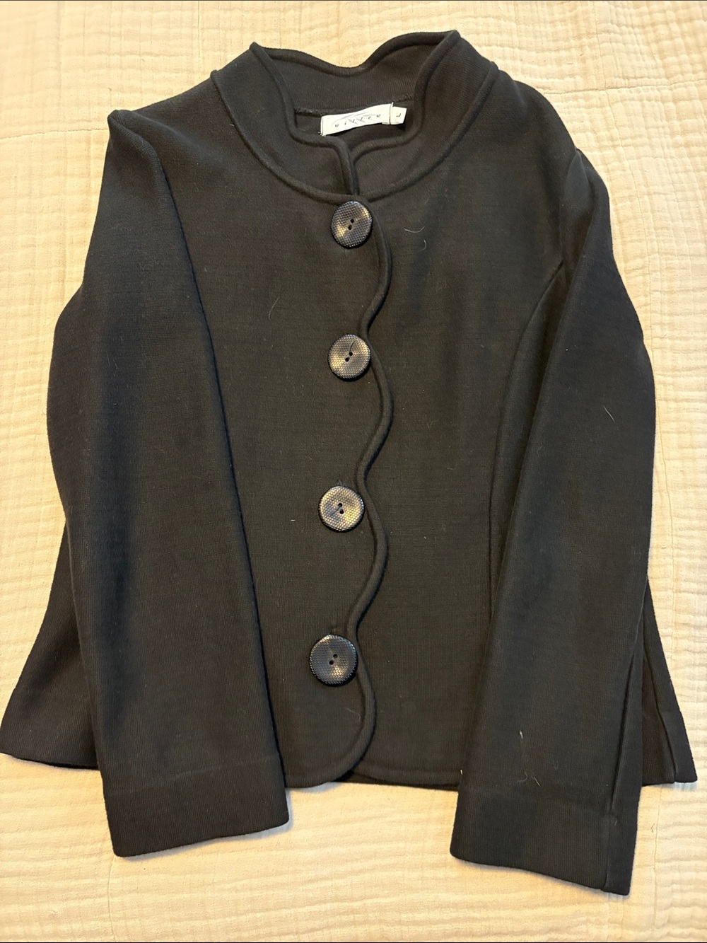 Black Button-Front Jacket